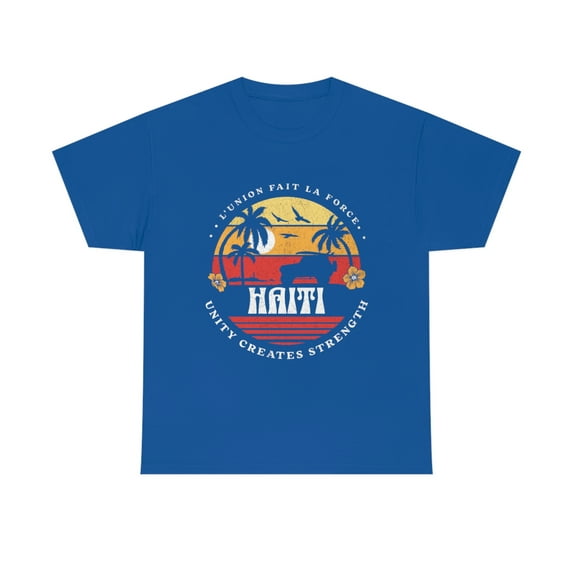 L'Union La Force Unity Creates Strength Haiti Independence Haitian Flag Pride Tee
