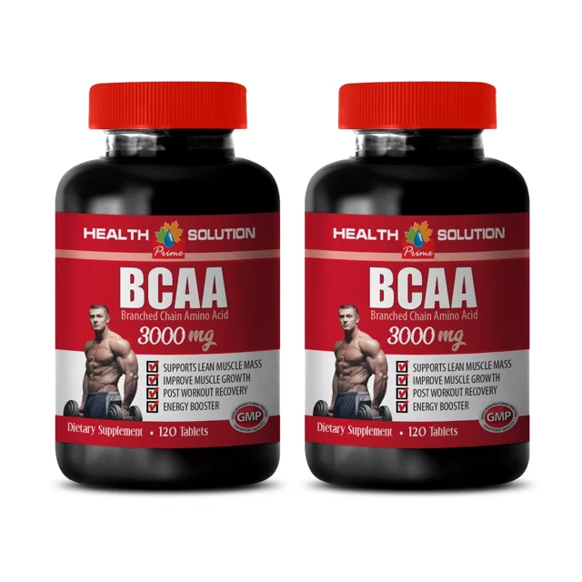 LValine bodybuilding BCAA 3000mg 2 Bottles increase workout