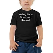 L Valley Falls Born And Raised Short Sleeve Cotton T-Shirt By Undefined Gifts