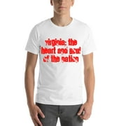 L Virginia: The Heart And Soul Of The Nation Cali Style Short Sleeve Cotton T-Shirt By Undefined Gifts