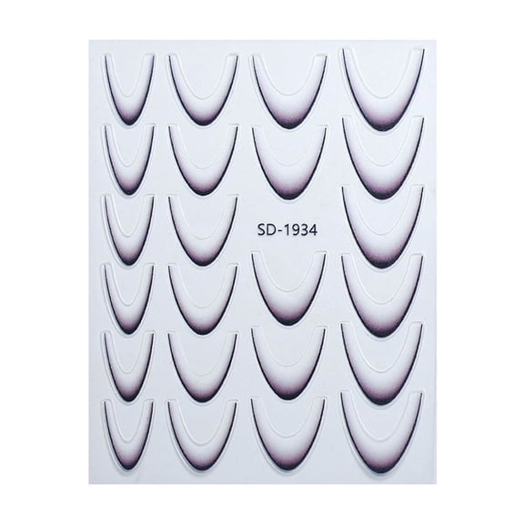 L Waterproof Nail Stickers For French Gradient Design Home Use