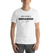 L Weehawken New Jersey Bold Short Sleeve Cotton T-Shirt By Undefined Gifts