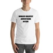 L Worlds Greatest Advertising Intern Short Sleeve Cotton T-Shirt By Undefined Gifts