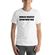 L Worlds Greatest Department Mgr Short Sleeve Cotton T-Shirt By Undefined Gifts