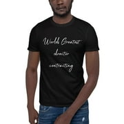 L Worlds Greatest Director Contracting Short Sleeve Cotton T-Shirt By Undefined Gifts