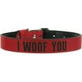 thumbnail image 1 of L/XL Woof - 30" PU Leather Pet Collar, 1 of 8