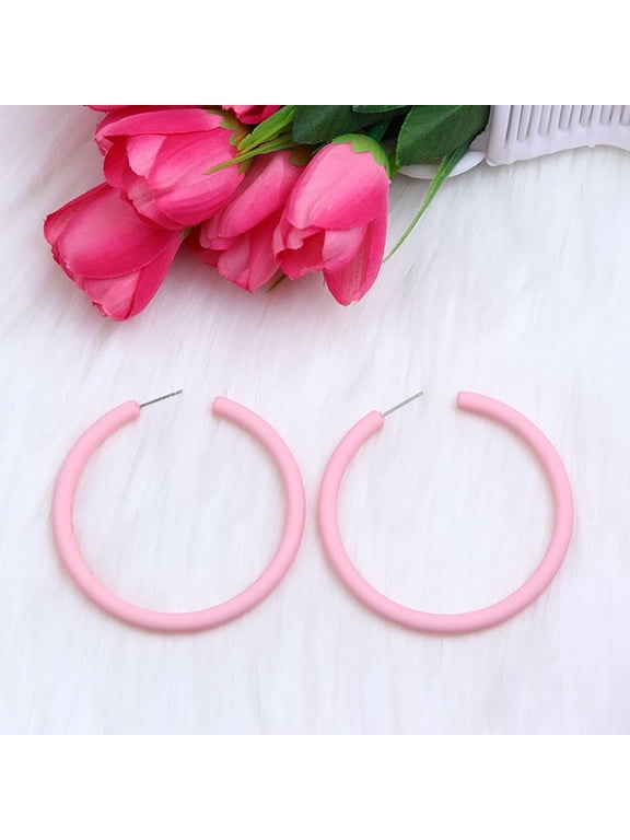 Colorful Hoop Earrings for Women - Trendy & Lightweight Statement Jewelry