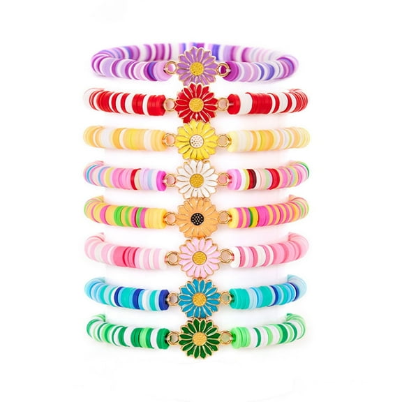L.YY Daisy Beaded Bracelet (8 Pack)