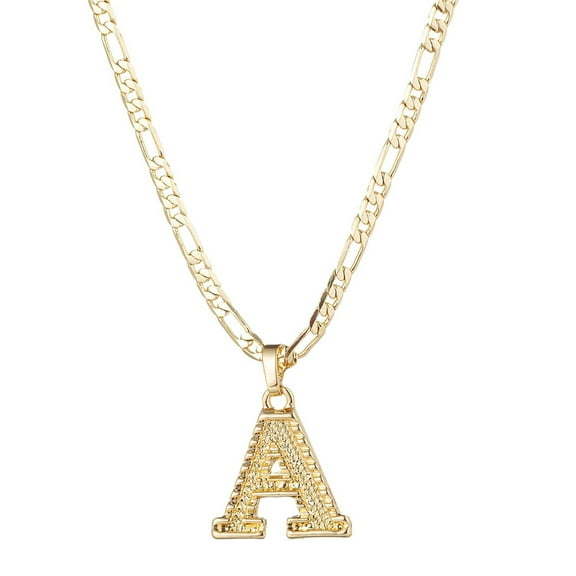 L.YY Women's Fashion Letter Necklace - Gold Letter A Pendant Necklace