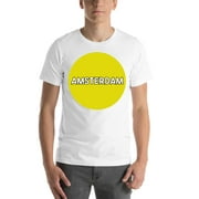 L Yellow Dot Amsterdam Short Sleeve Cotton T-Shirt By Undefined Gifts