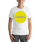 L Yellow Dot Argentina Short Sleeve Cotton T-Shirt By Undefined Gifts