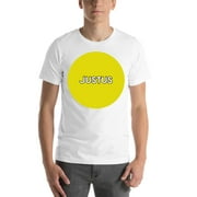 L Yellow Dot Justus Short Sleeve Cotton T-Shirt By Undefined Gifts