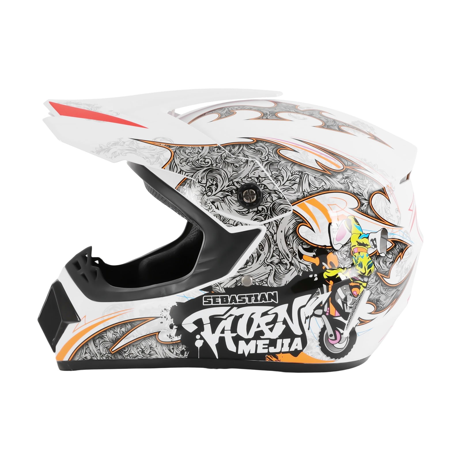(L)Youth Kids Unisex Motocross Off-Road Helmet Dirt Bike Off-Road Motocross ATV Motorcycle Helmet for Men Women, DOT Approved