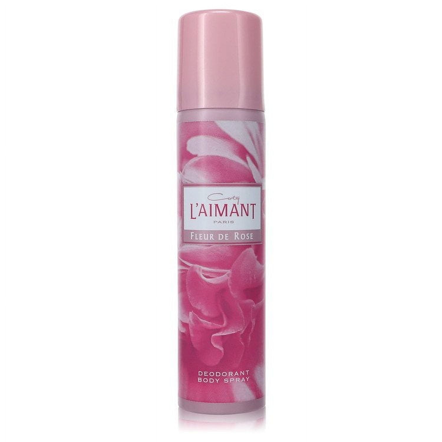 L'aimant Fleur Rose by Coty Deodorant Spray 2.5 oz for Women Pack of 4