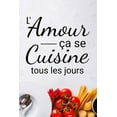 thumbnail image 1 of L'amour ça se cuisine tous les jours : Fiches de Recettes à compléter - 126 pages (6"x5") - Cadeau pour Cuisiniers en Herbe et Gourmands en tout genre (Paperback), 1 of 1