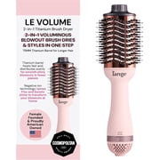 L'ange Hair Le Volume 2-in-1 Titanium Blow Dryer Brush Blush Hot Air Brush with Oval Barrel