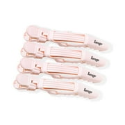 L’ange Alligator Hair Clips | Wide Teeth | Double-Hinged Design | For Sectioning & Securing Hair | Professional Styling Results | 4-Pack (Blush)