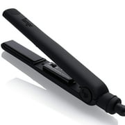 Lange Hair Aplatir Professional 1-Inch Ceramic Flat Iron Hair Straightener, Automatic Shutoff, Black