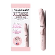 Lange Hair Le Duo 360 Airflow Styler, Titanium Flat Iron Hair Straightener Blush