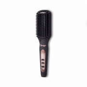 L'ange Hair Le Vite Hair Straightener Brush | Heated Hair Straightening Brush Flat Iron, Black