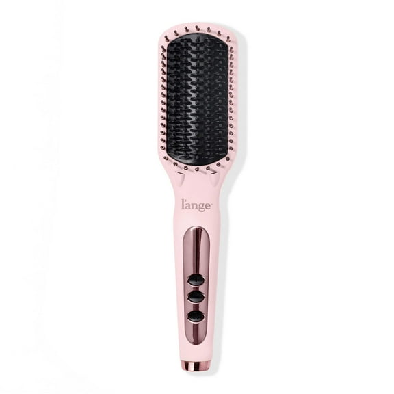 L'ange Hair Le Vite Hair Straightener Brush | Heated Hair Straightening Brush Flat Iron, Blush