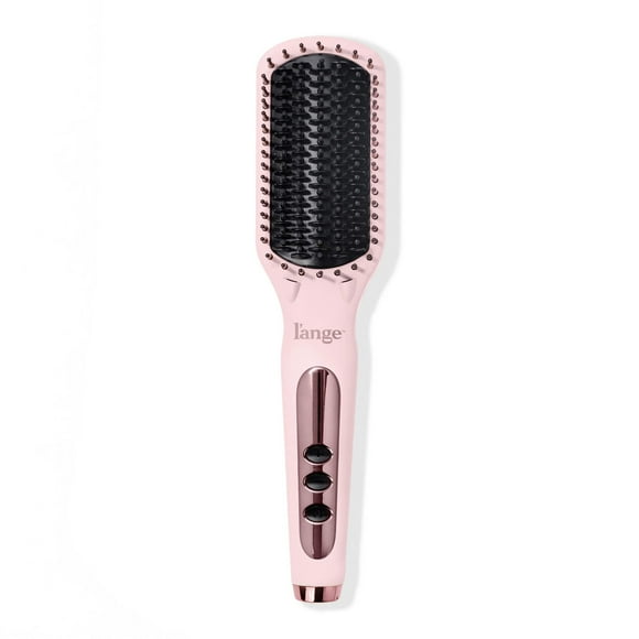 L'ange Hair Le Vite Hair Straightener Brush | Heated Hair Straightening Brush Flat Iron, Blush
