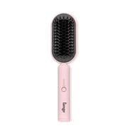 Lange Hair Mane Pass 2-in-1 Straightening Brush   Ceramic-Coated Bristles | Auto Shut-Off | 360  Swivel Cord Blush