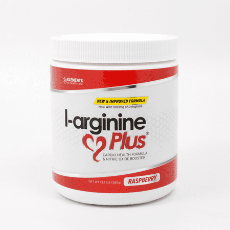 L-arginine Plus - Raspberry Flavor - #1 L-arginine Supplement - 5110mg L-arginine & 1010mg L-citrulline Vitamins & Minerals to Support Blood Pressure, Cholesterol and More 13.4 ounce