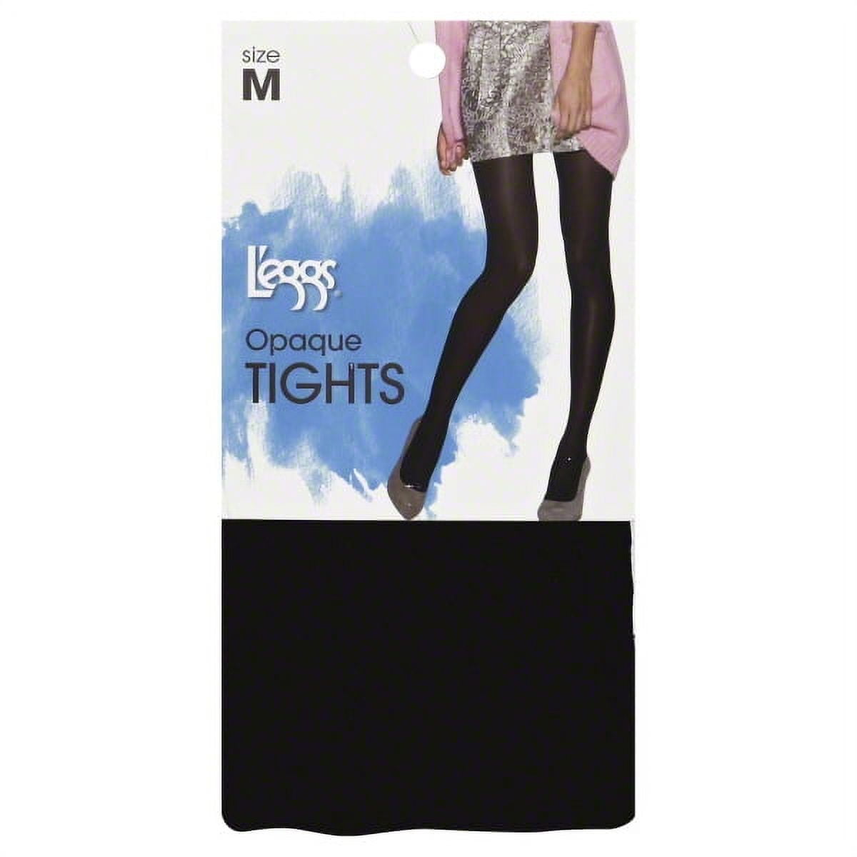 L'eggs Casuals Women's Black Silky Microfiber Opaque Tight (1 pair pack) 