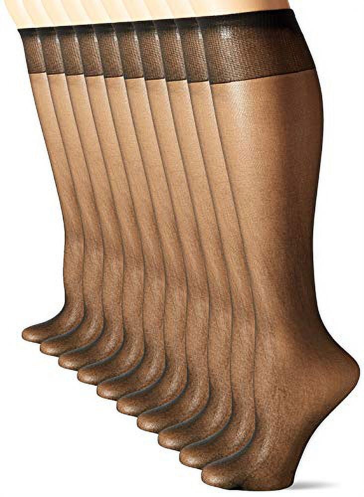 L'eggs Everyday Women's Nylon Knee Highs Reinforced ToeMultiple Packs