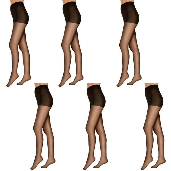 L'eggs Everyday Women's Pantyhose Control Top Sheer Toe, 6 Pack