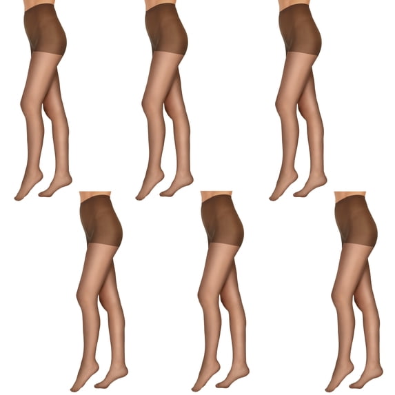L'eggs Everyday Women's Pantyhose Control Top Sheer Toe, 6 Pack