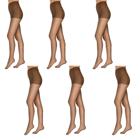 L'eggs Everyday Women's Pantyhose Control Top Sheer Toe, 6 Pack