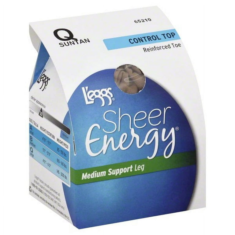 L'eggs Sheer Energy Control Top Suntan Q Pantyhose, 2 pk - Fred Meyer