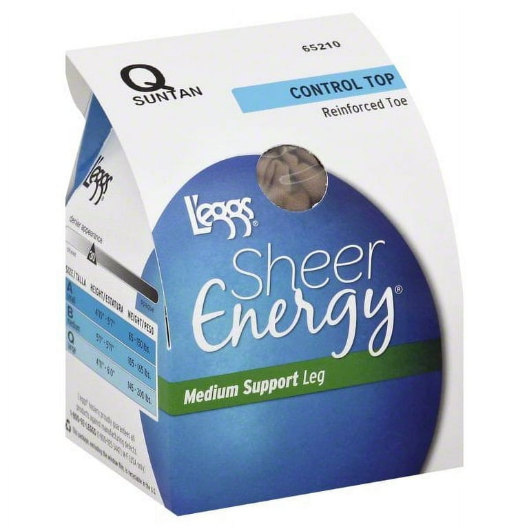 L'eggs Sheer Energy Control Top Pantyhose, Medium Support