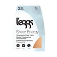 thumbnail image 1 of L'eggs Sheer Energy Medium Leg Support Control Top Sheer Tights Women's Reinforced Toe, 2 Pair, 1 of 9