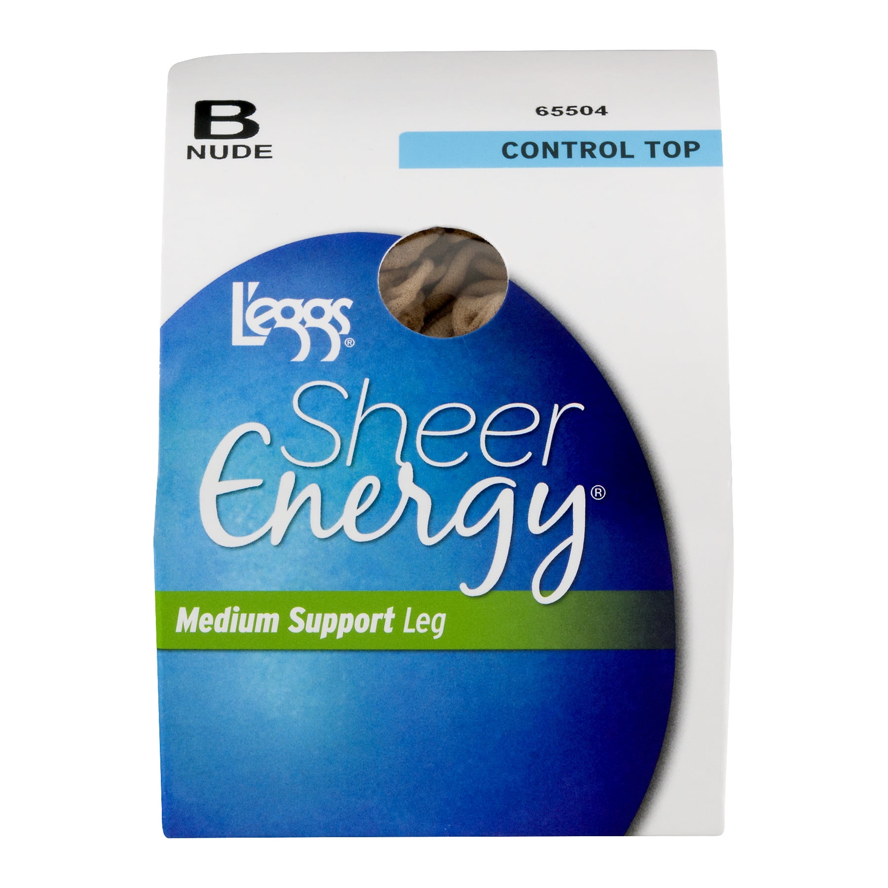 L'eggs Sheer Energy Women's Control Top Medium Support Pantyhose, 1 Pair 
