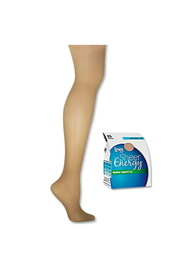 Sheer Energy Women's Control Top Medium Support Pantyhose, 1 Pair
