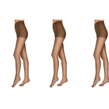 L'eggs Everyday Women's Control Top Sheer Toe Nylon Pantyhose, 3 Pair