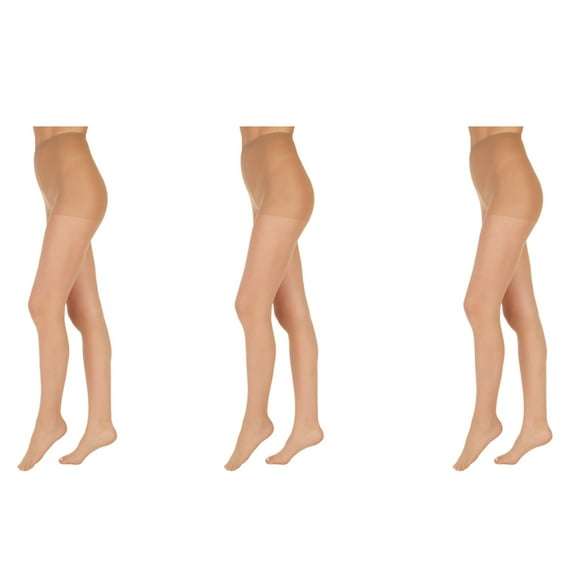 L'eggs Women's Everyday Control Top Sheer Toe Nylon Pantyhose, 3 Pair