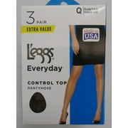 L'eggs Women's Everyday Control Top Sheer Toe Pantyhose, 3 Pair