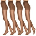 thumbnail image 1 of L'eggs Everyday Women's Reinforced Panty Sheer Toe Nylon Pantyhose, 4 Pair, 1 of 5
