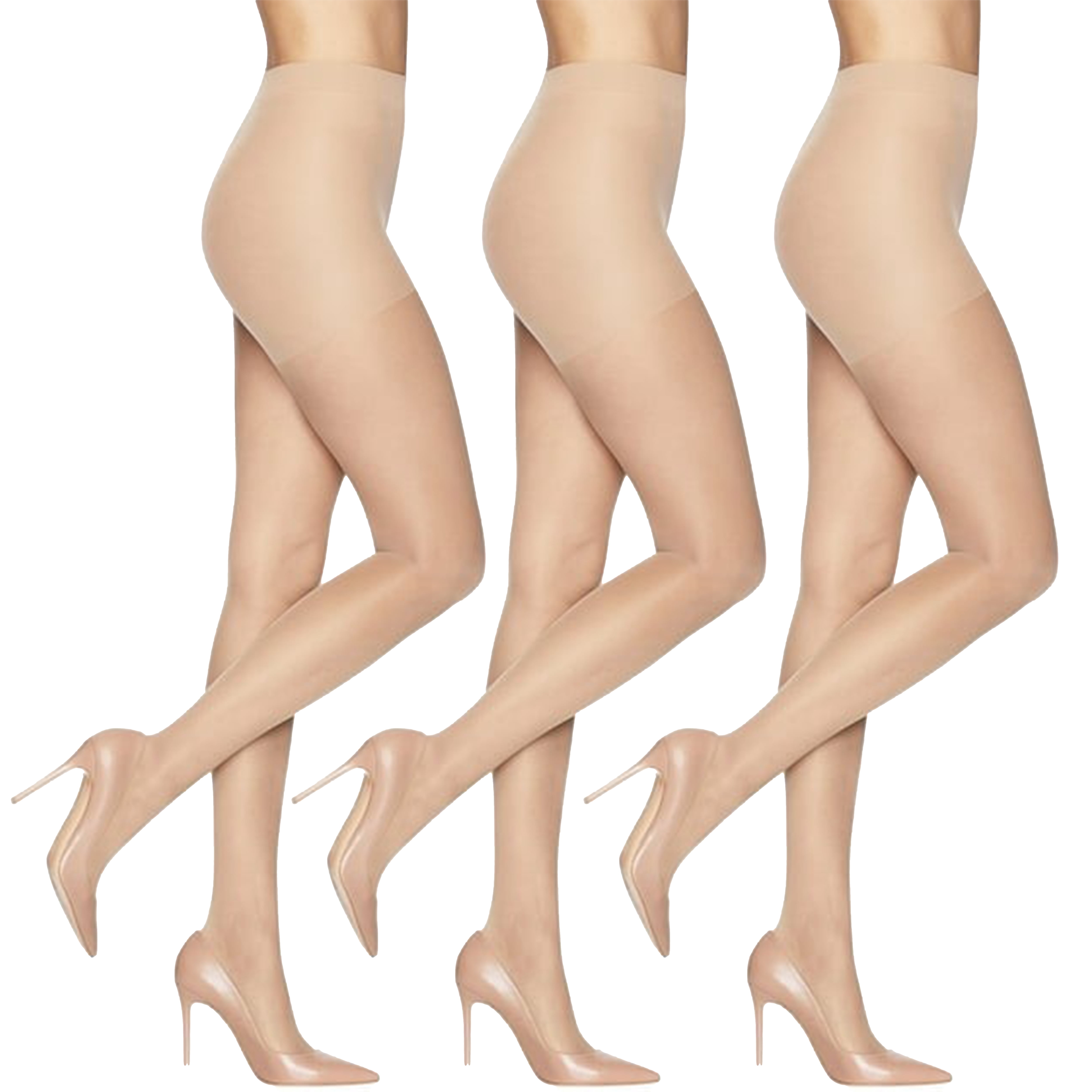 L'eggs Women's Sheer Energy Medium Support Control Top Pantyhose, 3 Pair