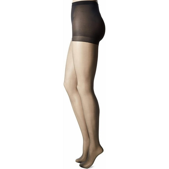 L'eggs Silken Mist Beautiful Sheer Tights Silky Sheer, Q, Jet Black, 1 pc