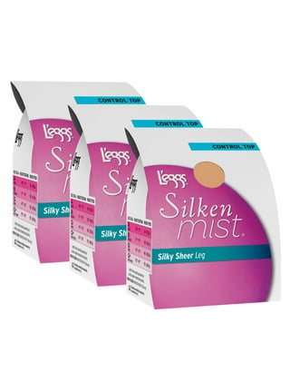 L'eggs Women's Silken Mist 2 Pair Control Top Silky Sheer Leg Panty Hose,  Black Mist, B : : Clothing, Shoes & Accessories