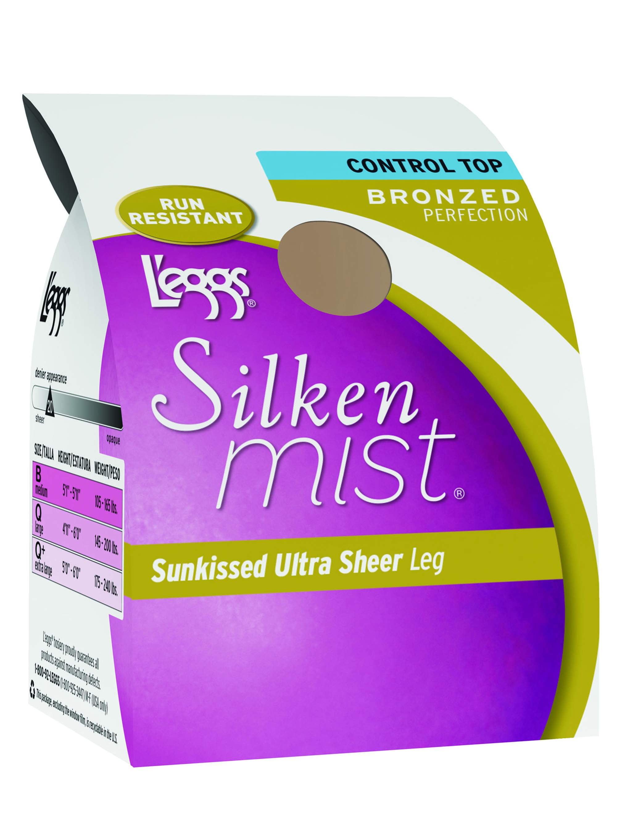 L'eggs Women's Silken Mist Ultra Sheer Control Top Pantyhose