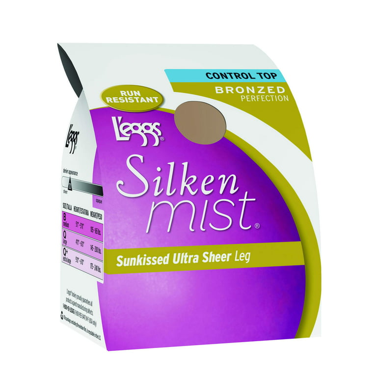 L'eggs Women's Silken Mist Ultra Sheer Control Top Pantyhose
