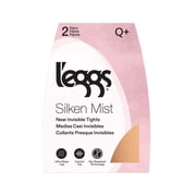بنطال ضيق شفاف للغاية من ليجز للنساء من Silken Mist، الجزء العلوي مقاوم للجري، بأصابع شفافة، زوجان