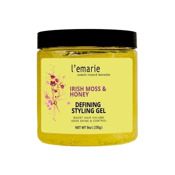 L'emarie Hair Defining Styling Gel Irish Moss & Honey for All Hair Types 9 oz