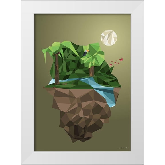 Läer, Josephine 11x14 White Modern Wood Framed Museum Art Print Titled - Junglepflanze